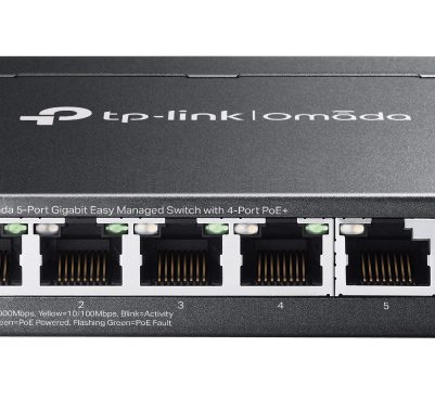 TP-LINK easy managed switch ES205GP, 5x Gigabit θύρες, PoE+, V1.0