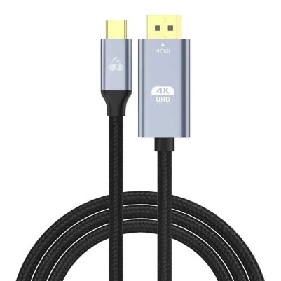 POWERTECH καλώδιο USB-C σε HDMI PTR-0171, 4K/60Hz, 10.2 Gbps, 1m, μαύρο