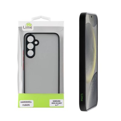 LIME ΘΗΚΗ SAMSUNG A05s 4G A057/F14 4G E145 6.7" HARDSHELL FUSION FULL CAMERA PROTECTION BLACK WITH RED KEYS