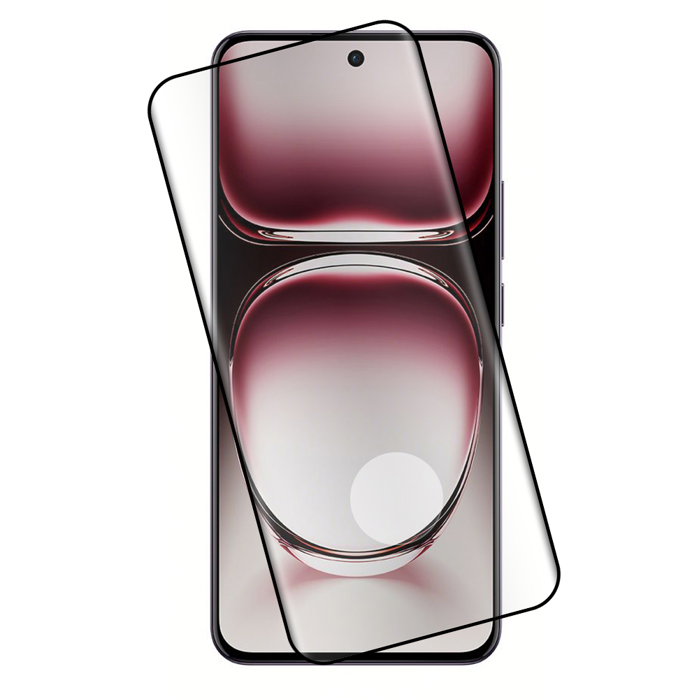 IDOL 1991 TEMPERED GLASS OPPO RENO12 5G CPH2625 6.7" 9H 0.30mm GLAMOUR FULL COVER 3D EDGE GLUE FINGER UNLOCK BLACK
