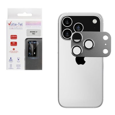 VOLTE-TEL CAMERA GLASS COVER IPHONE 17 PRO 6.3" 9H 0.30MM 3D AR ALUMINIUM-ELECTROPLATING FRAME SILVER
