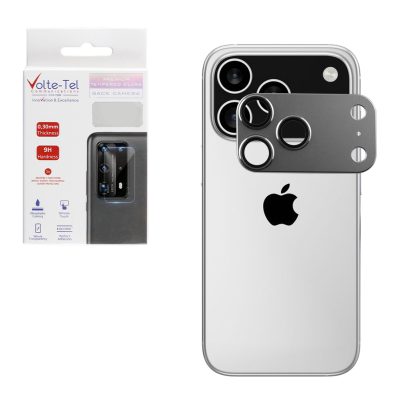 VOLTE-TEL CAMERA GLASS COVER IPHONE 17 PRO MAX 6.9" 9H 0.30MM 3D AR ALUMINIUM-ELECTROPLATING FRAME GREY