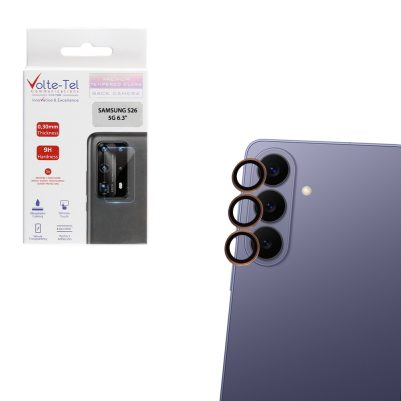 VOLTE-TEL CAMERA GLASS COVER SAMSUNG S26 5G 6.3" 9H 0.30MM PREMIUM EASY APPLICATION TITANIUM GOLD