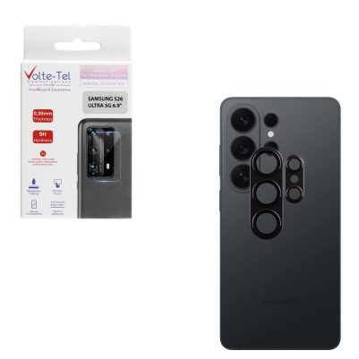 VOLTE-TEL CAMERA GLASS COVER SAMSUNG S26 ULTRA 5G 6.9" 9H 0.30MM 3D AR ALUMINIUM-ELECTROPLATING FRAME BLACK