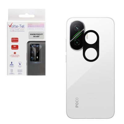 VOLTE-TEL TEMPERED GLASS XIAOMI POCO F7 5G 6.83" 9H 0.25mm 3D CURVED FOR CAMERA BLACK