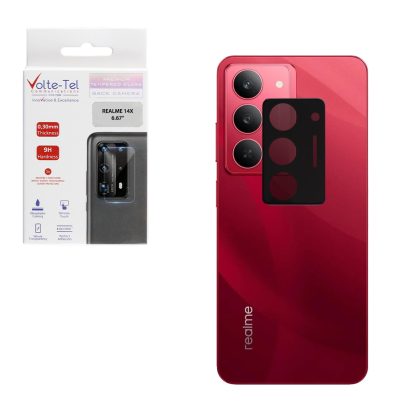 VOLTE-TEL TEMPERED GLASS REALME 14X 6.67" 9H 0.25mm 3D CURVED FOR CAMERA BLACK