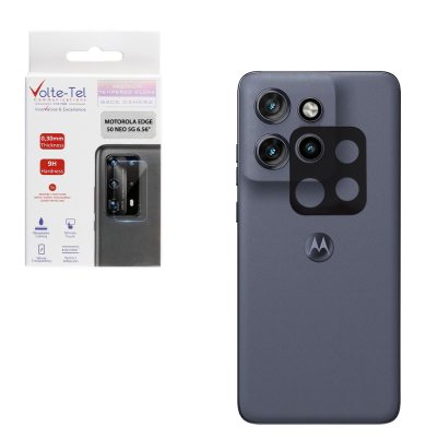VOLTE-TEL TEMPERED GLASS MOTOROLA EDGE 50 NEO 5G 6.56" 9H 0.25mm 3D CURVED FOR CAMERA BLACK