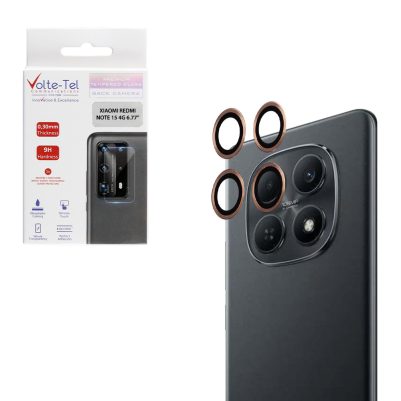 VOLTE-TEL CAMERA GLASS COVER XIAOMI REDMI NOTE 15 4G 6.77" 9H 0.30MM EASY APPLICATION GOLD