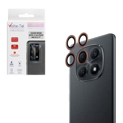 VOLTE-TEL CAMERA GLASS COVER XIAOMI REDMI NOTE 15 5G /POCO M8 5G 6.77" 9H 0.30MM EASY APPLICATION GOLD