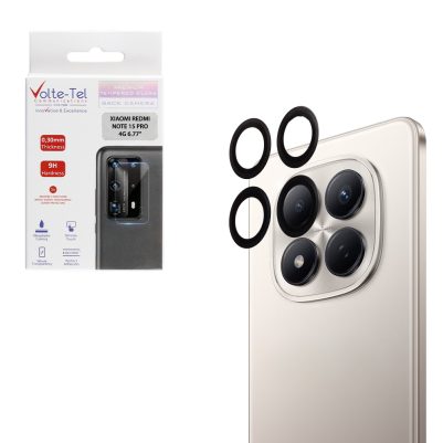 VOLTE-TEL CAMERA GLASS COVER XIAOMI REDMI NOTE 15 PRO 4G 6.77" 9H 0.30MM EASY APPLICATION BLACK