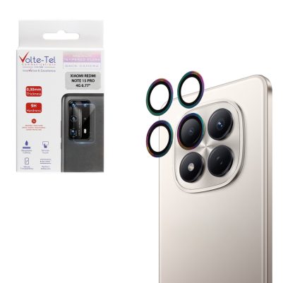 VOLTE-TEL CAMERA GLASS COVER XIAOMI REDMI NOTE 15 PRO 4G 6.77" 9H 0.30MM EASY APPLICATION RAINBOW