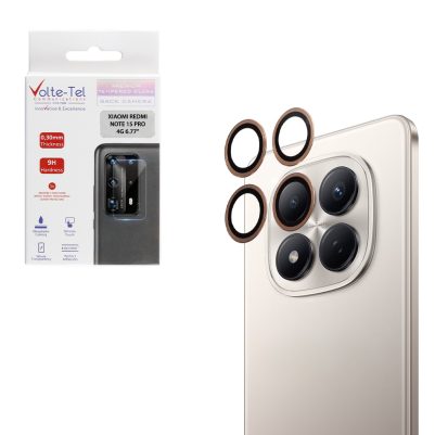 VOLTE-TEL CAMERA GLASS COVER XIAOMI REDMI NOTE 15 PRO 4G 6.77" 9H 0.30MM EASY APPLICATION GOLD