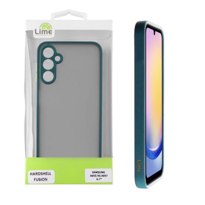 LIME ΘΗΚΗ SAMSUNG A05s 4G A057/F14 4G E145 6.7" HARDSHELL FUSION FULL CAMERA PROTECTION GREEN WITH YELLOW KEYS