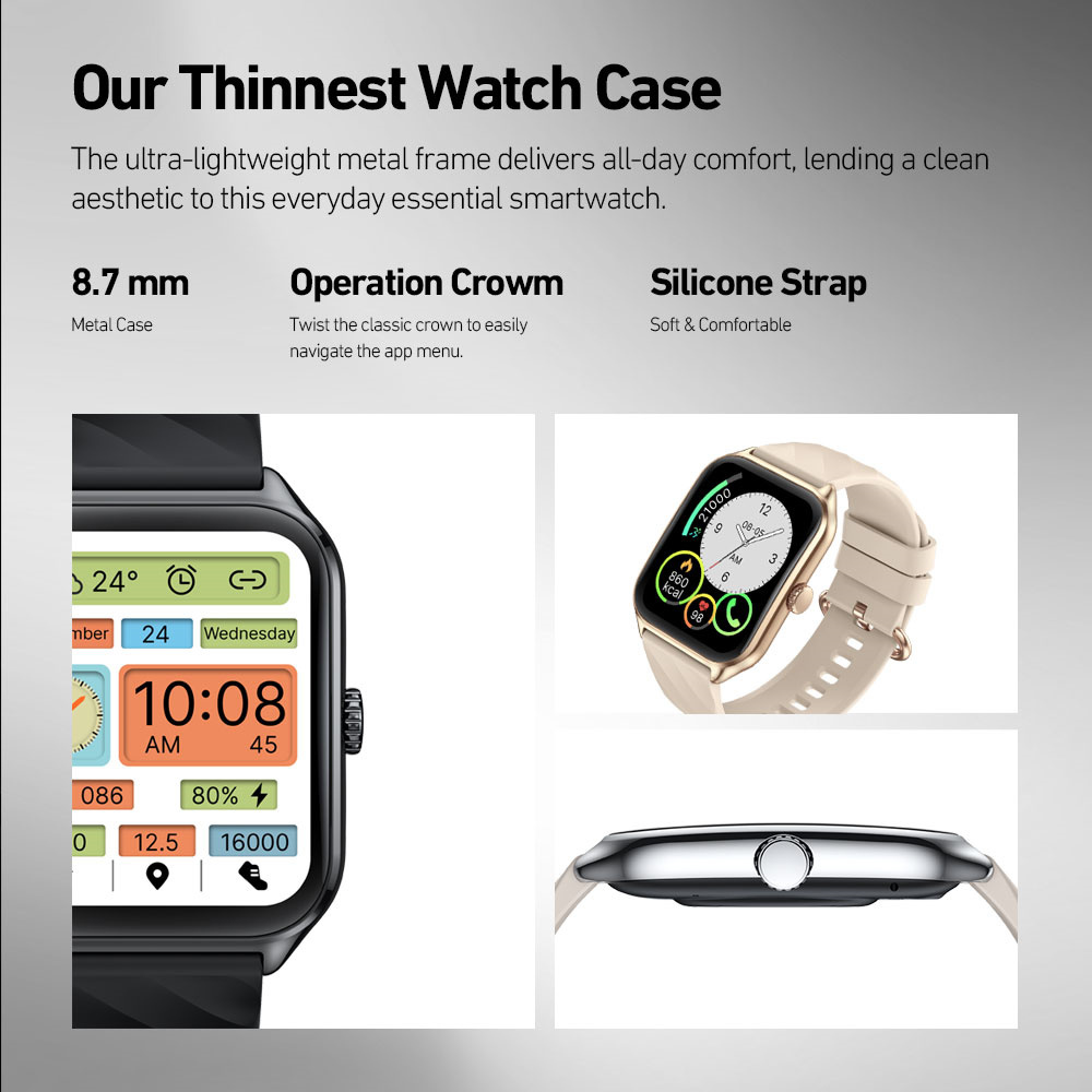 ZEBLAZE smartwatch GTS 4, heart rate, 1.94" AMOLED, IP68, μαύρο - Image 2