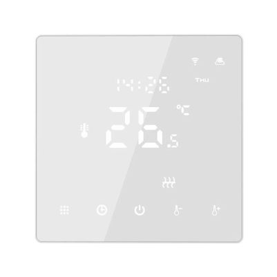 Hysen HY608 WIFI Ψηφιακός Θερμοστάτης Smart για Αέριο/Πετρέλαιο (3A/Οθόνη Led/Φωνητικές Εντολές/Εφαρμογή) White