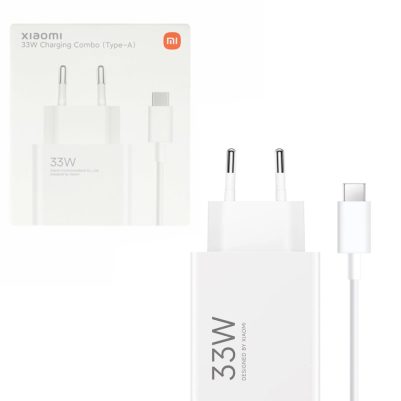 TRAVEL XIAOMI BHR9956EU USB-A 5V/3A 9V/3A 12V/2.25A 20V/1.35A 11V/3A 33W + USB A TO TYPE C 3A WHITE PACKING OR