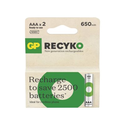 GP ΜΠΑΤΑΡΙΕΣ ΕΠΑΝΑΦΟΡΤΙΖΟΜΕΝΕΣ AAA/HR03 1.2V 650mAh Ni-MH RECYKO READY TO USE 2/BLISTER