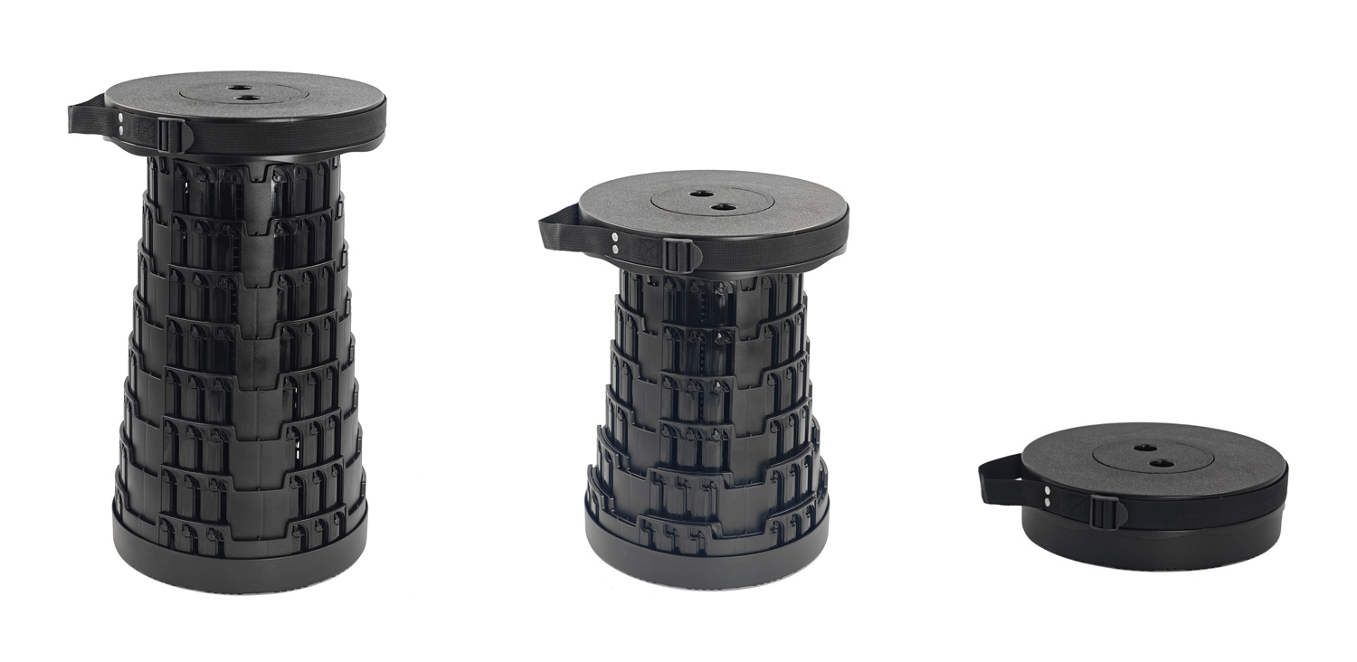 HOME USE πτυσσόμενο καρεκλάκι HUH-0230, αντοχή έως 250kg, 25.5x45cm, μαύρο - Image 2