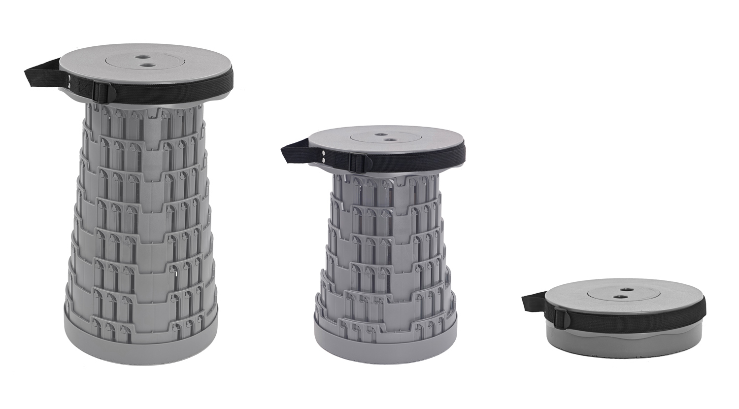 HOME USE πτυσσόμενο καρεκλάκι HUH-0231, αντοχή έως 250kg, 25.5x45cm, γκρι - Image 2