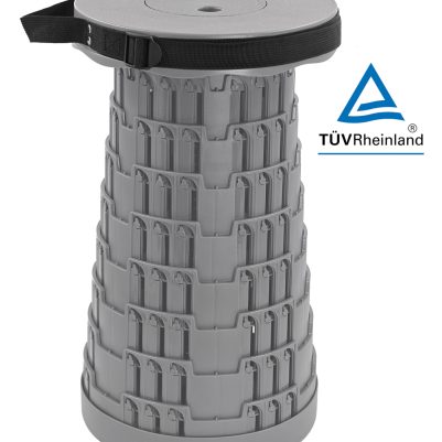 HOME USE πτυσσόμενο καρεκλάκι HUH-0231, αντοχή έως 250kg, 25.5x45cm, γκρι