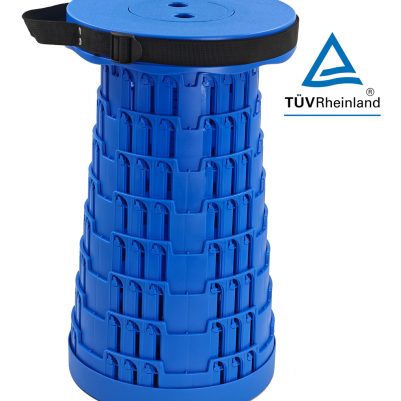 POWERTECH πτυσσόμενο καρεκλάκι HUH-0234, αντοχή έως 250kg, 25.5x45cm, μπλε