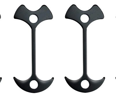 POWERTECH πασαλάκια σκηνής για ξύλινο δάπεδο TOOL-0071, μαύρο, 4τμχ