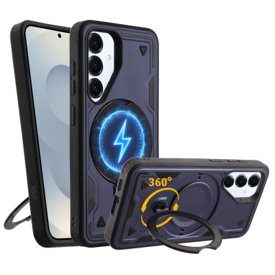 IDOL 1991 ΘΗΚΗ SAMSUNG S25 5G S931 6.2" ARMOR TPU HYPER MAGSAFE STAND CAMERA GUARD BLUE