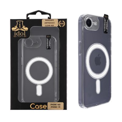 IDOL 1991 ΘΗΚΗ IPHONE 16E/ IPHONE 17E 6.1" SUPER MAGSAFE ANTISHOCK CLEAR AIR BACK COVER TPU FULL CAMERA PROTECTION ΔΙΑΦΑΝΗ