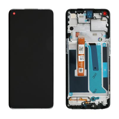 ONEPLUS NORD N10 5G ΟΘΟΝΗ + TOUCH SCREEN + LENS + FRAME BLACK REF. OR