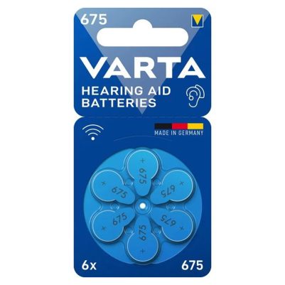 VARTA ΜΠΑΤΑΡΙΕΣ ΑΚΟΥΣΤΙΚΩΝ ΒΑΡΗΚΟΪΑΣ 675 PR675/PR44/ZA675 1.45V 650mAh 6/BLISTER