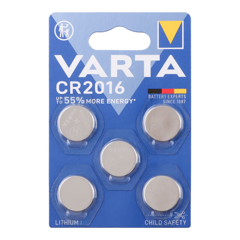 VARTA ΜΠΑΤΑΡΙΕΣ ΝΟΜΙΣΜΑΤΟΣ ΛΙΘΙΟΥ CR2016 3V 90mAh Li-ion 1 ΤΕΜ. 5/BLISTER