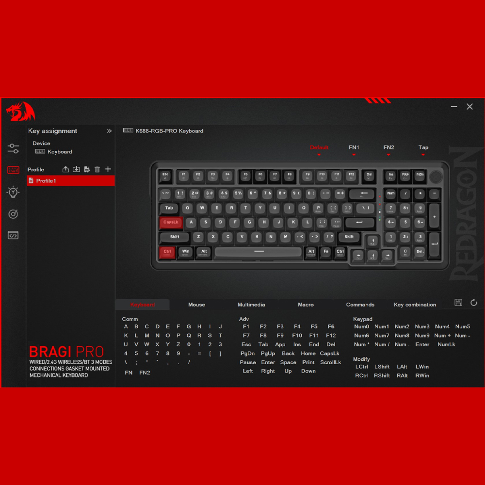 Gaming πληκτρολόγιο - Redragon BRAGI PRO K688GB-RGB-PRO - Image 10