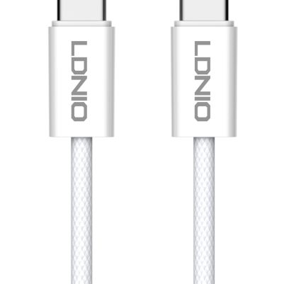 LDNIO καλώδιο USB-C iP-902c, 65W, 480Mbps, 2m, λευκό