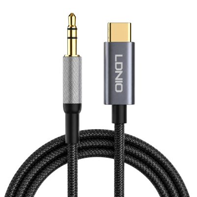 LDNIO καλώδιο USB-C σε 3.5mm LS-Y92c, 2m, μαύρο
