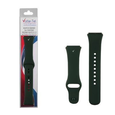 VOLTE-TEL VT128 ΛΟΥΡΑΚΙ ΡΟΛΟΓΙΟΥ ΣΙΛΙΚΟΝΗΣ XIAOMI REDMI WATCH 3 ACTIVE KHAKI