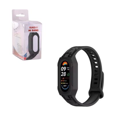 VOLTE-TEL VT153 ΛΟΥΡΑΚΙ ΡΟΛΟΓΙΟΥ ΣΙΛΙΚΟΝΗΣ CONJOINED XIAOMI SMART BAND 5/BAND 6/BAND 7/ BAND 8/ BAND 9/BAND 10 BLACK