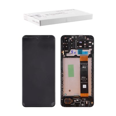 SAMSUNG A13 4G A135 ΟΘΟΝΗ + TOUCH SCREEN + LENS + FRAME GH82-28508A BLACK ORIGINAL SERVICE PACK