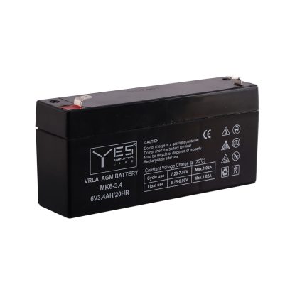YES ΜΠΑΤΑΡΙΕΣ ΜΟΛΥΒΔΟΥ 6V 3.4Ah (132x33x59 ) ΑΚΡΟΔΕΚΤΗΣ T1/F1 4,75mm
