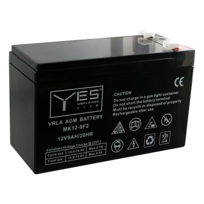 YES ΜΠΑΤΑΡΙΕΣ ΜΟΛΥΒΔΟΥ 12V 9.0Ah/20Hr (151X65X94mm) ΑΚΡΟΔΕΚΤΗΣ T2/F2 6,35mm