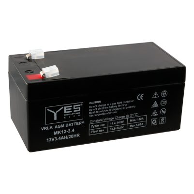 YES ΜΠΑΤΑΡΙΕΣ ΜΟΛΥΒΔΟΥ 12V 3.4Ah/20HR (134x67x61) ΑΚΡΟΔΕΚΤΗΣ T1/F1 4,75mm