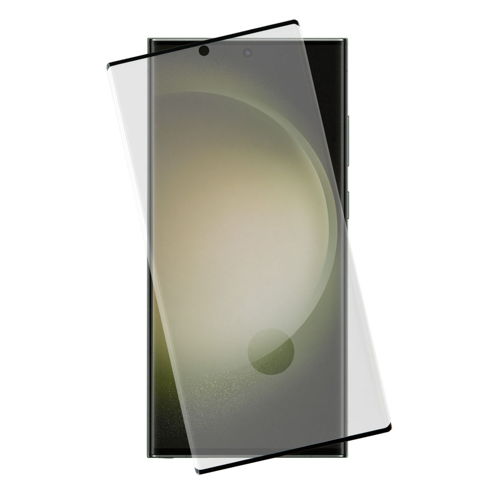 IDOL 1991 TEMPERED GLASS SAMSUNG S23 ULTRA 5G S918 6.8in 9H 0.25mm 3D EDGE GLUE SEMI CURVED FINGER UNLOCK BLACK