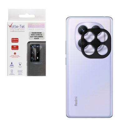 VOLTE-TEL CAMERA GLASS XIAOMI REDMI NOTE 14 PRO 4G 6.67in 9H 0.25mm 3D CURVED BLACK