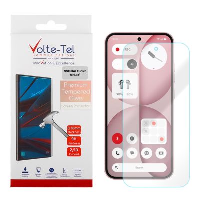 VOLTE-TEL TEMPERED GLASS NOTHING PHONE 4a 6.78in 9H 0.30mm 2.5D FULL GLUE