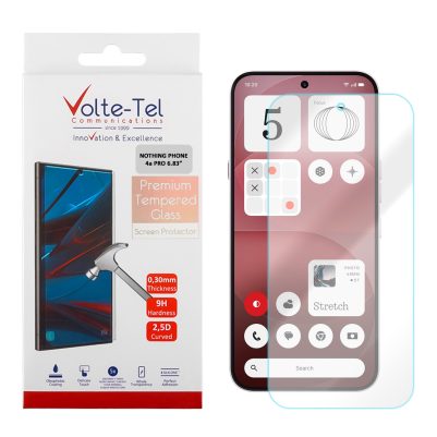 VOLTE-TEL TEMPERED GLASS NOTHING PHONE 4a PRO 6.83in 9H 0.30mm 2.5D FULL GLUE