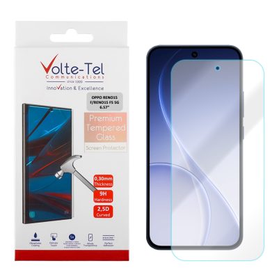 VOLTE-TEL TEMPERED GLASS OPPO RENO15 F/RENO15 FS 5G 6.57in 9H 0.30mm 2.5D FULL GLUE