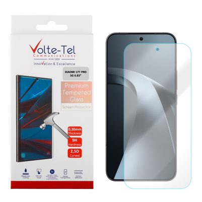 VOLTE-TEL TEMPERED GLASS XIAOMI 17T PRO 5G 6.83in 9H 0.30mm 2.5D FULL GLUE