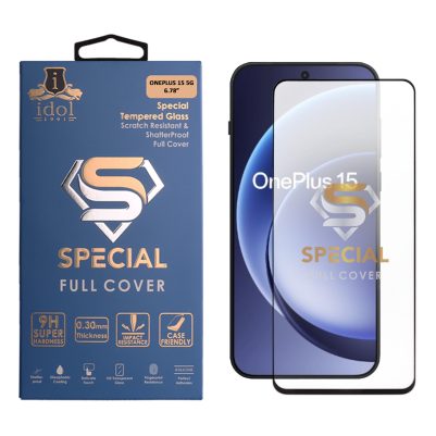 IDOL 1991 SPECIAL TEMPERED GLASS ONEPLUS 15 5G 6.78INCH 9H 0.25mm FULL COVER FINGER UNLOCK FULL GLUE BLACK