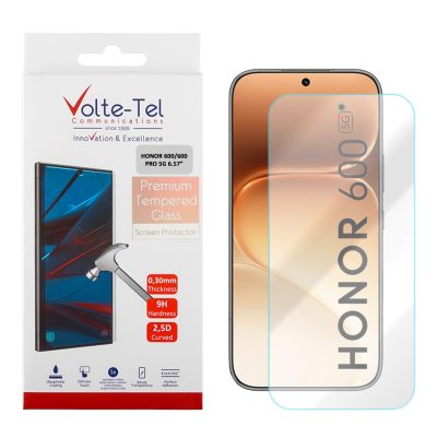 VOLTE-TEL TEMPERED GLASS HONOR 600/600 PRO 5G 6.57in 9H 0.30mm 2.5D FULL GLUE