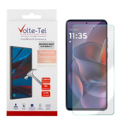 VOLTE-TEL TEMPERED GLASS MOTOROLA MOTO G 5G 2026 6.7in 9H 0.30mm 2.5D FULL GLUE