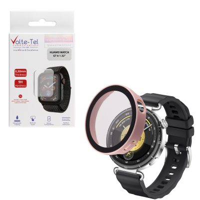 VOLTE-TEL PC EDGE COVER TEMPERED GLASS HUAWEI WATCH GT 6 41mm 1.32in 9H 0.30mm 3D FULL GLUE FULL COVER OFFICE CHERRY BLOSSOM PIN